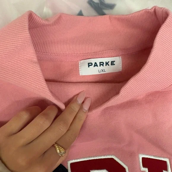 Parke Pink Mockneck With Denim Heart - Valentine’s Collection - Picture 2 of 4